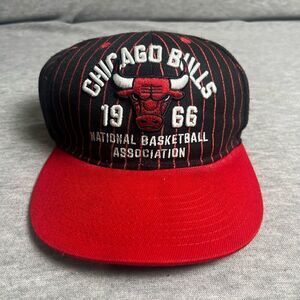 Ultra‎ Game Chicago Bulls Est 1966 Pin Stripe Red Black Cap Snapback Hat